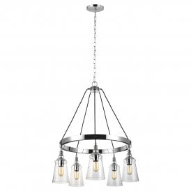LORAS 5 Light Chandelier in Chrome