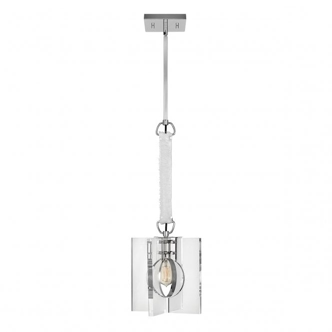 LUDLOW 1 Light Pendant in Polished Nickel