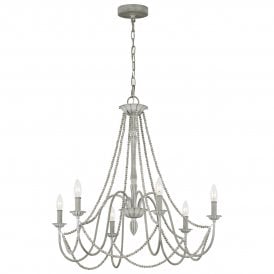 MARYVILLE 6 Light Chandelier in Washed Grey