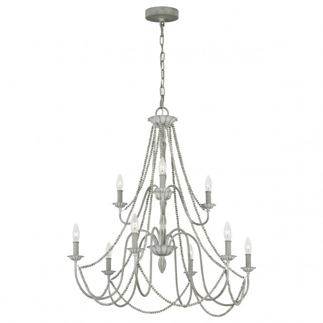 MARYVILLE 9 Light Chandelier in Washed Grey