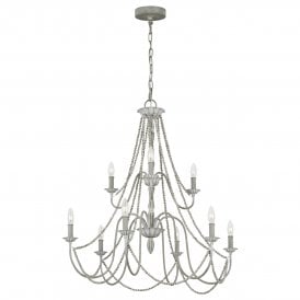 MARYVILLE 9 Light Chandelier in Washed Grey