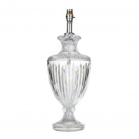 MEREDITH Large Table Lamp in Crystal Glass | Base Only