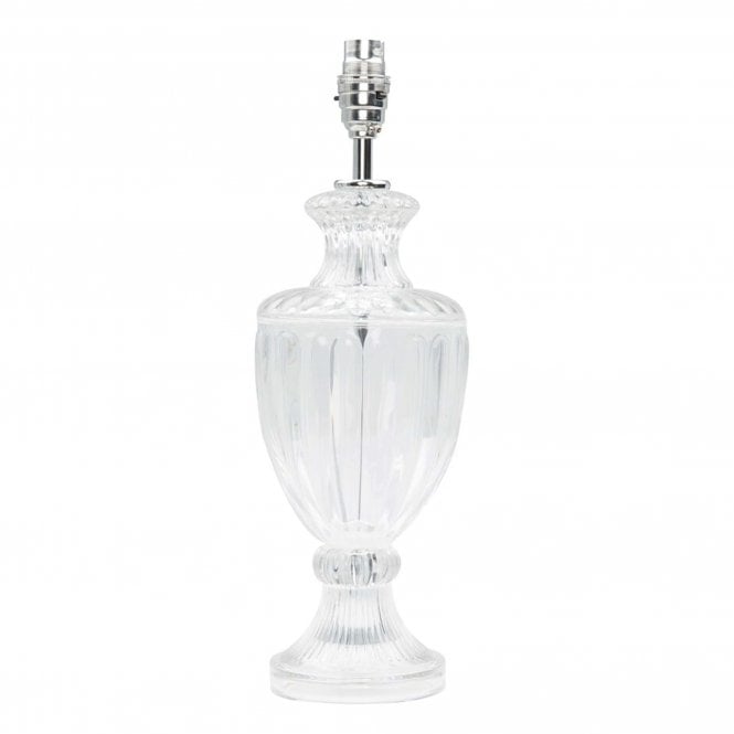 MEREDITH Small Table Lamp in Polished Chrome and Glass | Base Only