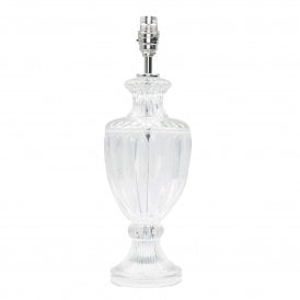 MEREDITH Small Table Lamp in Polished Chrome and Glass | Base Only