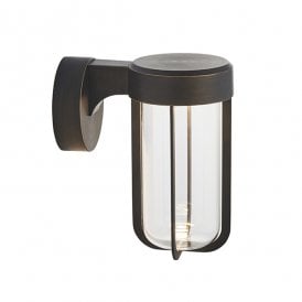 MILTON Die-Cast Ip44 Brushed Bronze With Clear Glass Led Wall Light