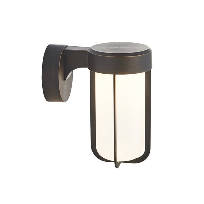 MILTON Die-Cast Ip44 Brushed Bronze With Frosted Glass Led Wall Light