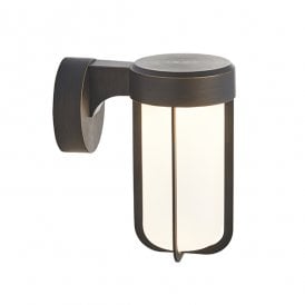 MILTON Die-Cast Ip44 Brushed Bronze With Frosted Glass Led Wall Light