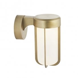 MILTON Die-Cast Ip44 Brushed Gold With Frosted Glass Led Wall Light