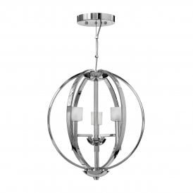 MONDO 3 Light Chandelier in Polished Chrome