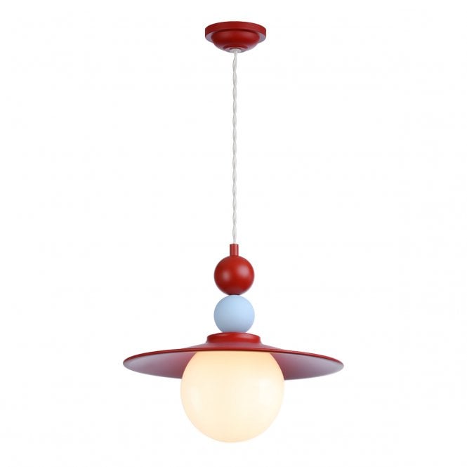 NEO SINGLE PENDANT STRAWBERRY & AMALFI with CREAM cable