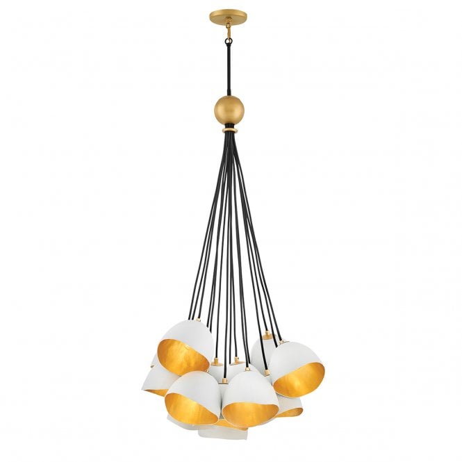 NULA 15 Light Pendant in Shell White/Luxe Gold