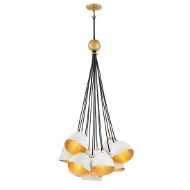 NULA 15 Light Pendant in Shell White/Luxe Gold