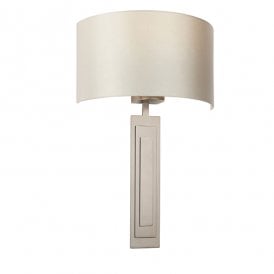 OHIO Flat Panel Bronze Wall Light With Mink Shade