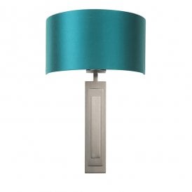 OHIO Flat Panel Bronze Wall Light With Teal Shade