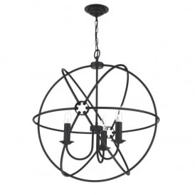 ORB black gyroscope pendant