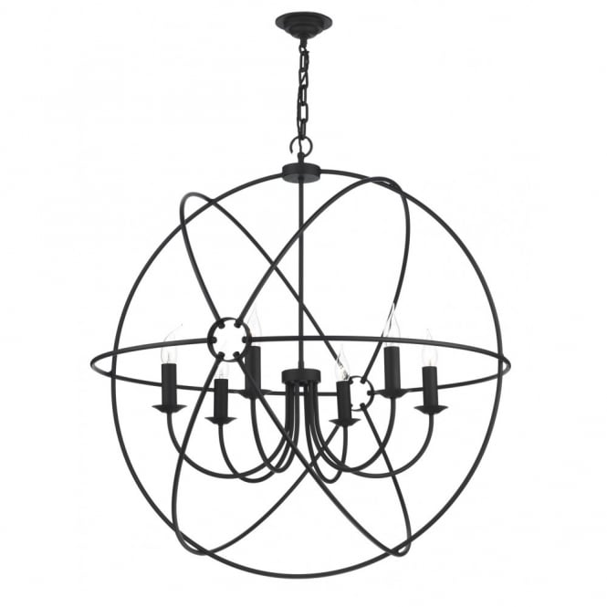 ORB circular black gyroscope pendant