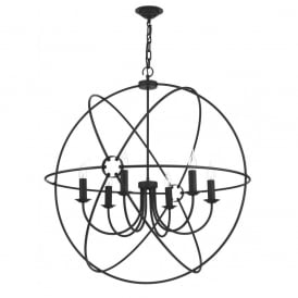 ORB circular black gyroscope pendant