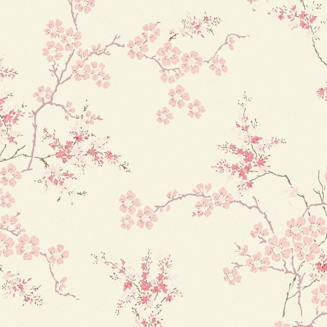 ORIENTAL Blossom in Ivory, Blush, Pale Cranberry 