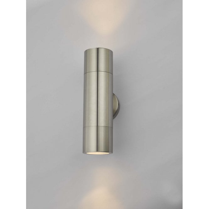Ortega 2 Light Exterior Wall Light in Aluminium IP65