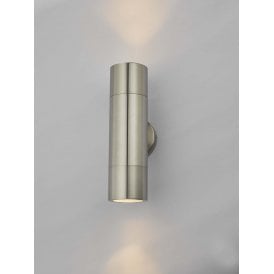 Ortega 2 Light Exterior Wall Light in Aluminium IP65