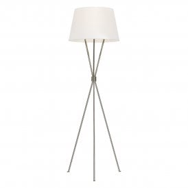 PENNY Mid Century Style Floor Lamp | Polished Nickel