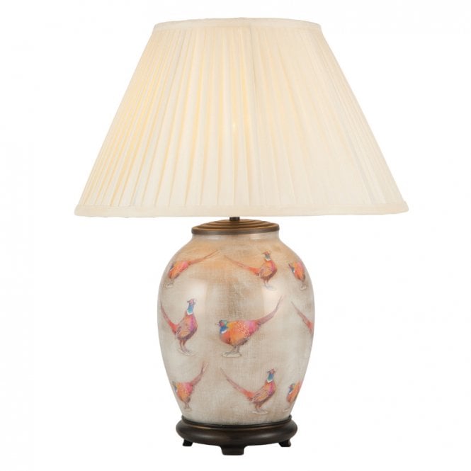 PHEASANT Medium Oval Glass Table Lamp