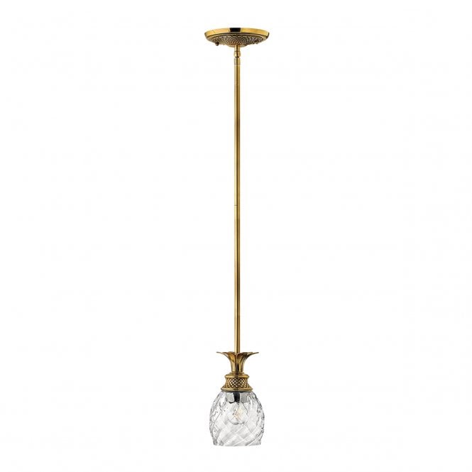 PLANTATION 1 Light Pendant in Burnished Brass