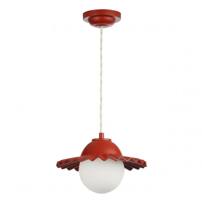 POP SINGLE PENDANT STRAWBERRY with CREAM cable