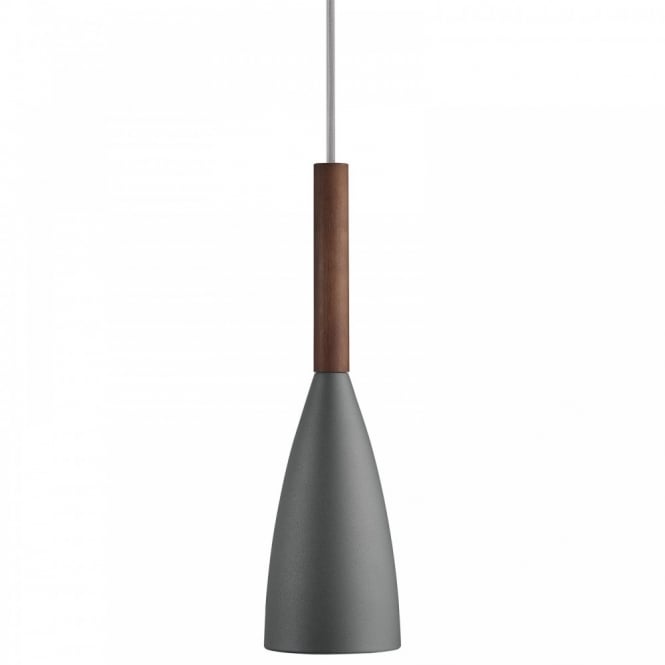PURE contemporary ceiling pendant - grey & wood