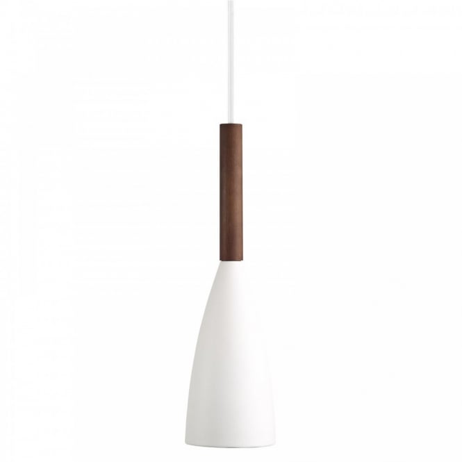 PURE contemporary ceiling pendant - white & wood