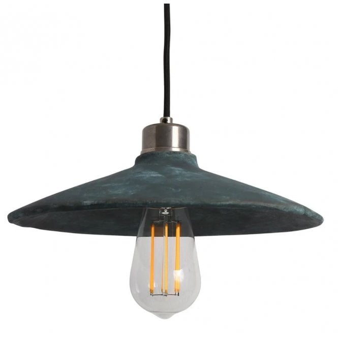 PYRUS Ceramic Pendant Light in Blue Earth and Antique Silver