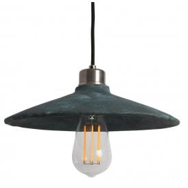PYRUS Ceramic Pendant Light in Blue Earth and Antique Silver