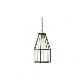 RAZE Cage Pendant Light in Powder Coated Racing Green