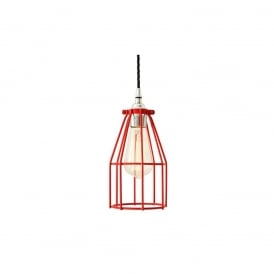 RAZE Cage Pendant Light in Powder Coated Red