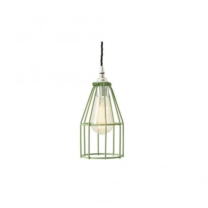 RAZE Cage Pendant Light in Powder Coated Sage Green