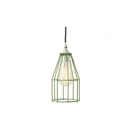 RAZE Cage Pendant Light in Powder Coated Sage Green