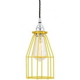 RAZE Cage Pendant Light in Powder Coated Yellow