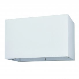 RECTANGULAR 16 Inch Lampshade | Vintage Style | White Colour Fabric