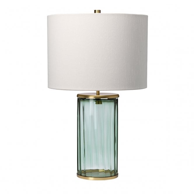 RENO Table Lamp in Green in Aged Brass