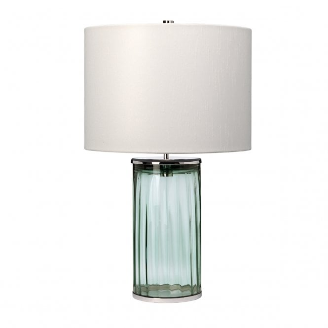 RENO Table Lamp in Green in Polished Nickel