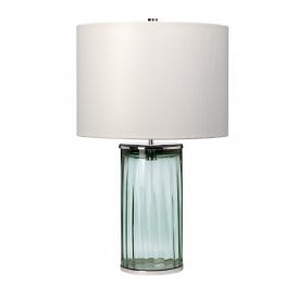 RENO Table Lamp in Green in Polished Nickel