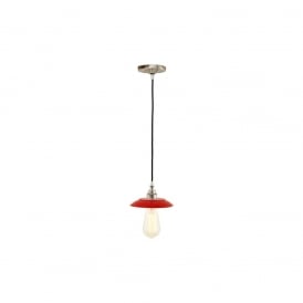 REZNOR Industrial Pendant Light in Powder Coated Red
