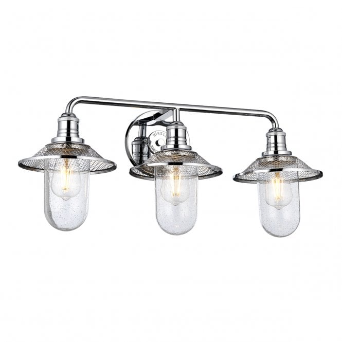 RIGBY 3 Light Wall Light in Polished Chrome IP44 Bathroom Safe