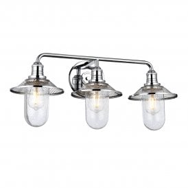 RIGBY 3 Light Wall Light in Polished Chrome IP44 Bathroom Safe
