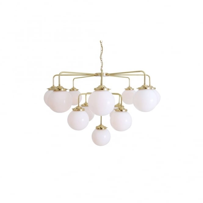 ROME Chandelier in Polished Brass