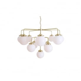 ROME Chandelier in Polished Brass