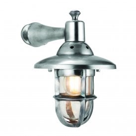 ROWLING Wall Light | Tarnished Silver Effect Plate & Clear Glass