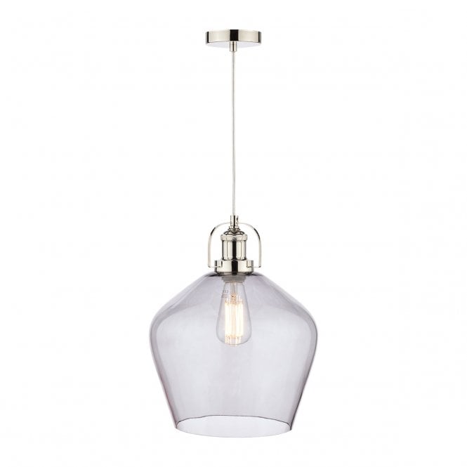 RYE Smoked Glass Pendant Ceiling Light