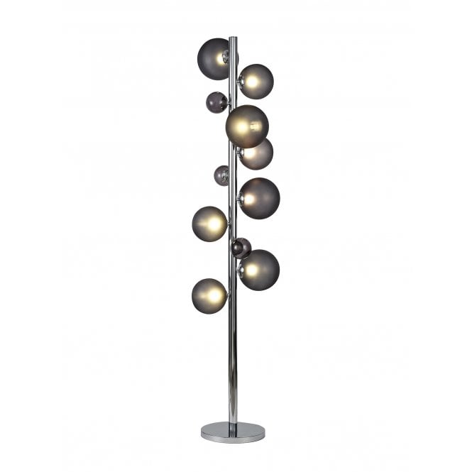 RYLEE Smoke Glass Bubble | Polished Chrome