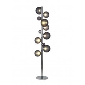 RYLEE Smoke Glass Bubble | Polished Chrome